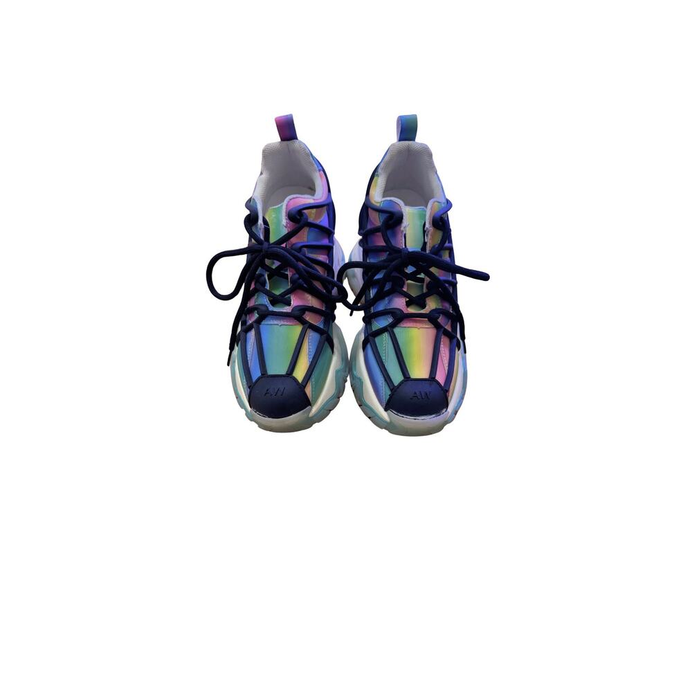 Anthony Wang Collection Iridescent Rainbow Chunky Sneakers Size 6.5